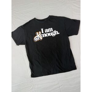Barbie The Movie I Am Kenough Graphic T-Shirt Mens Small Black S Shirt Top